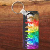 SlipperyJoe's Dancing Pride Shadows gay geschenken Sleutelhanger (Voorkant)