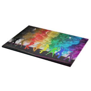 SlipperyJoe's Dancing Pride Shadows gay geschenken Snijplank