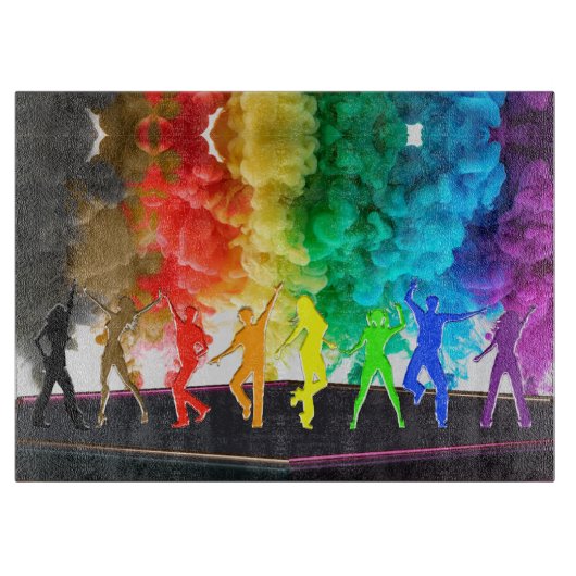 SlipperyJoe's Dancing Pride Shadows gay geschenken Snijplank (Voorkant)