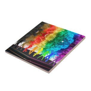 SlipperyJoe's Dancing Pride Shadows gay geschenken Tegeltje