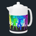 SlipperyJoe's Dancing Pride Shadows gay geschenken Theepot<br><div class="desc">SlipperyJoe's dansende trots van de shaduwen die artistieke mensen LGBTQIA leuk vinden om energie te winnen in de lucht en gelukkig te schudden</div>