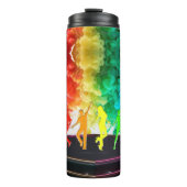 SlipperyJoe's Dancing Pride Shadows gay geschenken Thermosbeker (Voorkant)