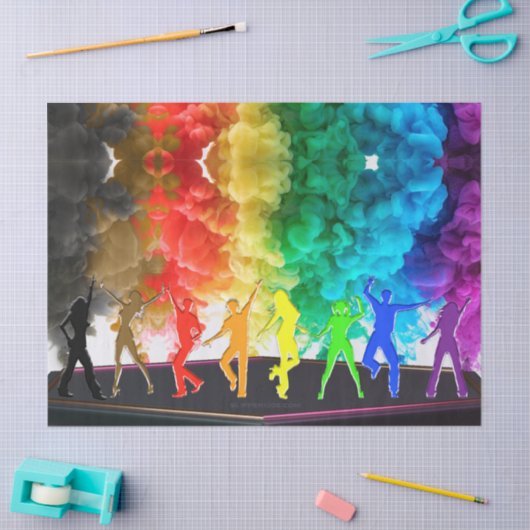 SlipperyJoe's Dancing Pride Shadows gay geschenken Tissuepapier (Craft)