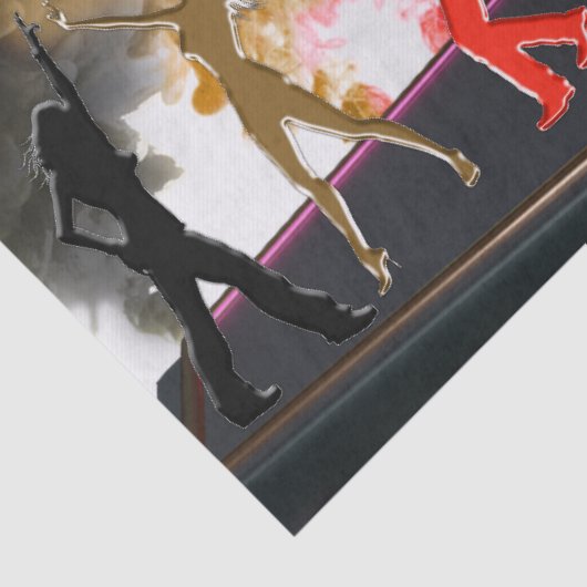 SlipperyJoe's Dancing Pride Shadows gay geschenken Tissuepapier (Detail)