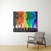 SlipperyJoe's Dancing Pride Shadows gay geschenken Wandkleed (In Situ (horizontaal))