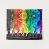 SlipperyJoe's Dancing Pride Shadows gay geschenken Wandkleed (Voorkant (horizontaal))