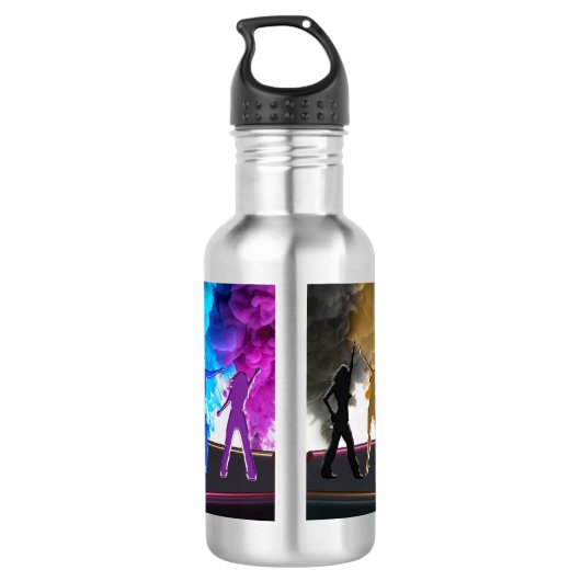 SlipperyJoe's Dancing Pride Shadows gay geschenken Waterfles (Achterkant)