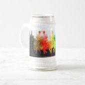 SlipperyJoe's dansende pride Shadows homo cadeauku Bierpul (Voorkant links)