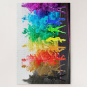 SlipperyJoe's dansende pride Shadows homo cadeauku Legpuzzel (Verticaal)