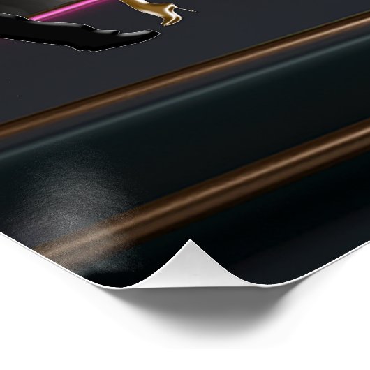 SlipperyJoe's dansende pride Shadows homo cadeauku Perfect Poster (Hoek)