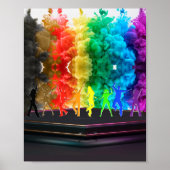 SlipperyJoe's dansende pride Shadows homo cadeauku Poster (Voorkant)