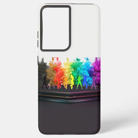SlipperyJoe's dansende pride Shadows homo cadeauku Samsung Galaxy Hoesje (Achterkant)
