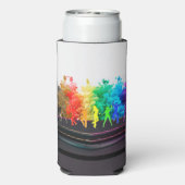 SlipperyJoe's dansende pride Shadows homo cadeauku Seltzer Blikjeskoeler (Seltzer Achterkant)