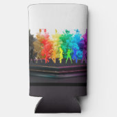 SlipperyJoe's dansende pride Shadows homo cadeauku Seltzer Blikjeskoeler (Achterkant)