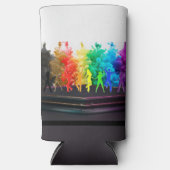 SlipperyJoe's dansende pride Shadows homo cadeauku Seltzer Blikjeskoeler (Voorkant)