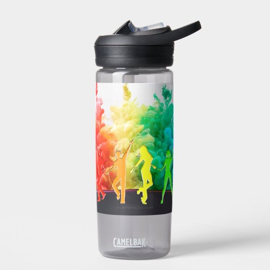 SlipperyJoe's dansende pride Shadows homo cadeauku Waterfles (Links)