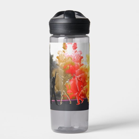 SlipperyJoe's dansende pride Shadows homo cadeauku Waterfles (Voorkant)