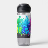 SlipperyJoe's dansende pride Shadows homo cadeauku Waterfles (Achterkant)