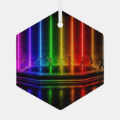 SlipperyJoe's dansvoorstelling viert Pride Glas Ornament (Achterkant)