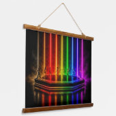 SlipperyJoe's dansvoorstelling viert Pride Hangend Wandkleed (Gebogen)