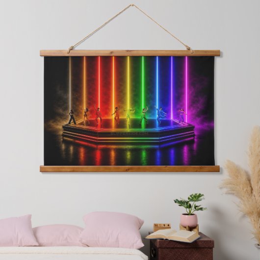 SlipperyJoe's dansvoorstelling viert Pride Hangend Wandkleed (Slaapkamer)