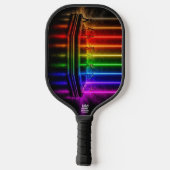 SlipperyJoe's dansvoorstelling viert Pride Pickleball Paddle (Achterkant)