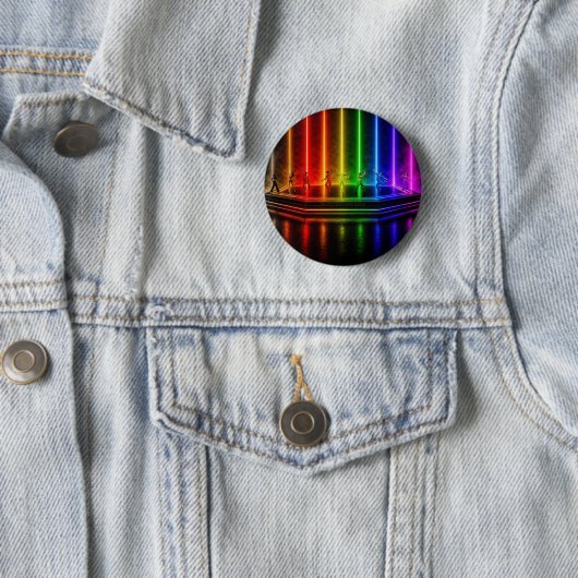 SlipperyJoe's dansvoorstelling viert Pride Ronde Button 5,7 Cm (In situ)