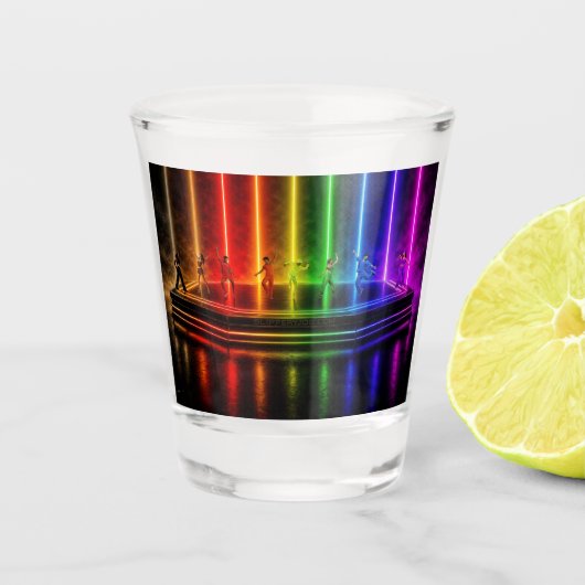 SlipperyJoe's dansvoorstelling viert Pride Shot Glas (Voorkant)