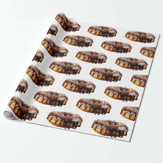 SlipperyJoe's decadent donut covered thick glossy Cadeaupapier (Uitgerold)