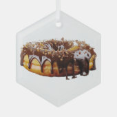 SlipperyJoe's decadent donut covered thick glossy  Glas Ornament (Voorkant)