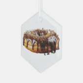SlipperyJoe's decadent donut covered thick glossy  Glas Ornament (Voorkant links)