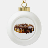 SlipperyJoe's decadent donut covered thick glossy Keramische Bal Ornament (Voorkant)