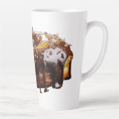 SlipperyJoe's decadent donut covered thick glossy  Latte Mok (Rechts)