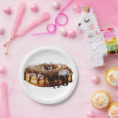 SlipperyJoe's decadent donut covered thick glossy Papieren Bordje (Feest)