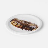 SlipperyJoe's decadent donut covered thick glossy Papieren Bordje (Gekanteld)