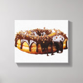 SlipperyJoe's decadente donut bedekt dikke glanzen Canvas Afdruk (Voorkant)