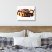 SlipperyJoe's decadente donut bedekt dikke glanzen Canvas Afdruk (Insitu (Slaapkamer))