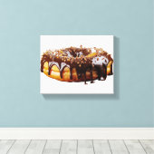 SlipperyJoe's decadente donut bedekt dikke glanzen Canvas Afdruk (Insitu (Houten vloer))