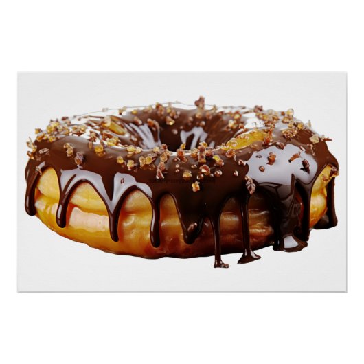 SlipperyJoe's decadente donut bedekt dikke glanzen Perfect Poster (Voorkant)