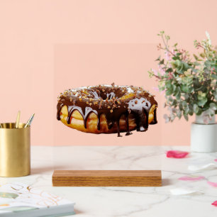 SlipperyJoe's decadente donut bedekt met dikke gla Acryl Bord