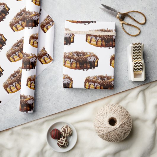 SlipperyJoe's decadente donut bedekt met dikke gla Cadeaupapier (Crafts)