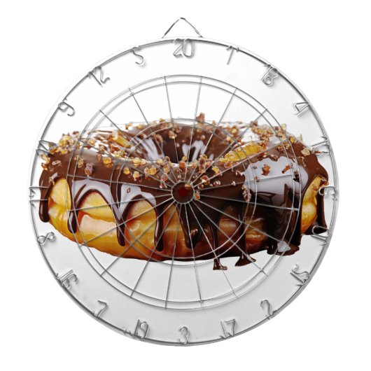 SlipperyJoe's decadente donut bedekt met dikke gla Dartbord (Voorkant)