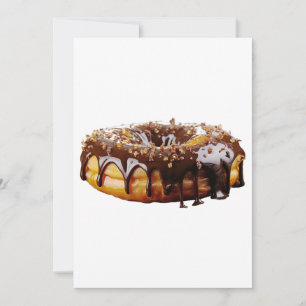 SlipperyJoe's decadente donut bedekt met dikke gla Feestdagenkaart