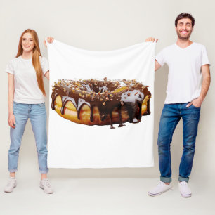 SlipperyJoe's decadente donut bedekt met dikke gla Fleece Deken