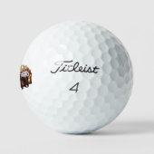 SlipperyJoe's decadente donut bedekt met dikke gla Golfballen (Logo)