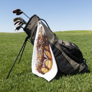 SlipperyJoe's decadente donut bedekt met dikke gla Golfhanddoek