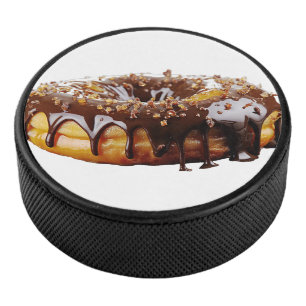 SlipperyJoe's decadente donut bedekt met dikke gla Hockey Puck