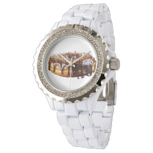 SlipperyJoe's decadente donut bedekt met dikke gla Horloge