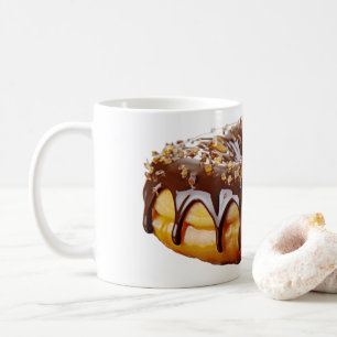 SlipperyJoe's decadente donut bedekt met dikke gla Koffiemok