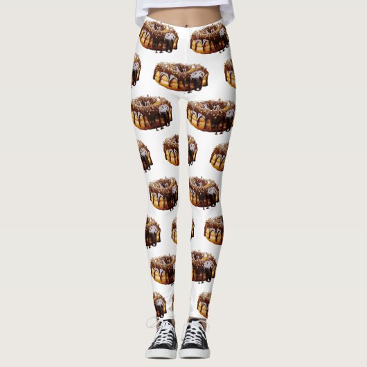 SlipperyJoe's decadente donut bedekt met dikke gla Leggings (Voorkant)